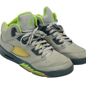 Air Jordan 5 Retro GS Green Bean DQ3734-003 Silver Metallic Green Youth 7